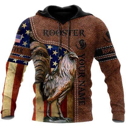 Personalized American Rooster 3D Printed Unisex Shirt