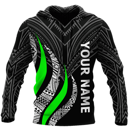 Polynesian Green And Tattoo Unisex Shirts Personalize ML