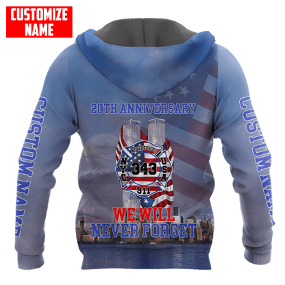 Customize Name Firefighter 3D All Over Printed Unisex Shirts