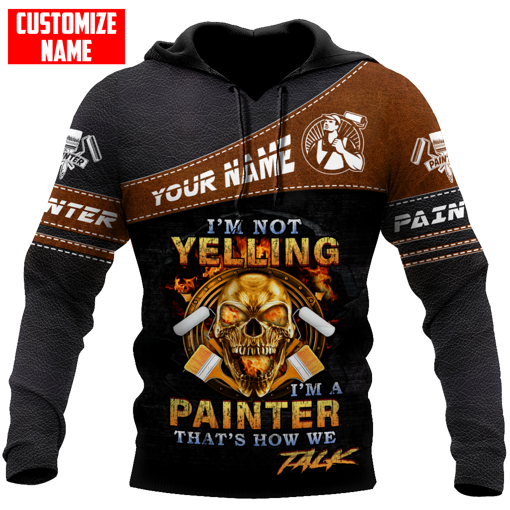 Tmarc Tee Personalized Name Painter 3D All Over Printed Unisex Shirts Leather Texture Ver 3