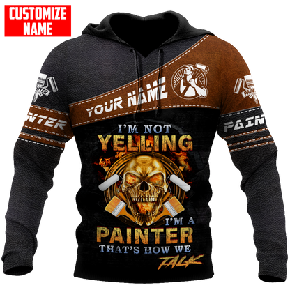 Tmarc Tee Personalized Name Painter 3D All Over Printed Unisex Shirts Leather Texture Ver 3