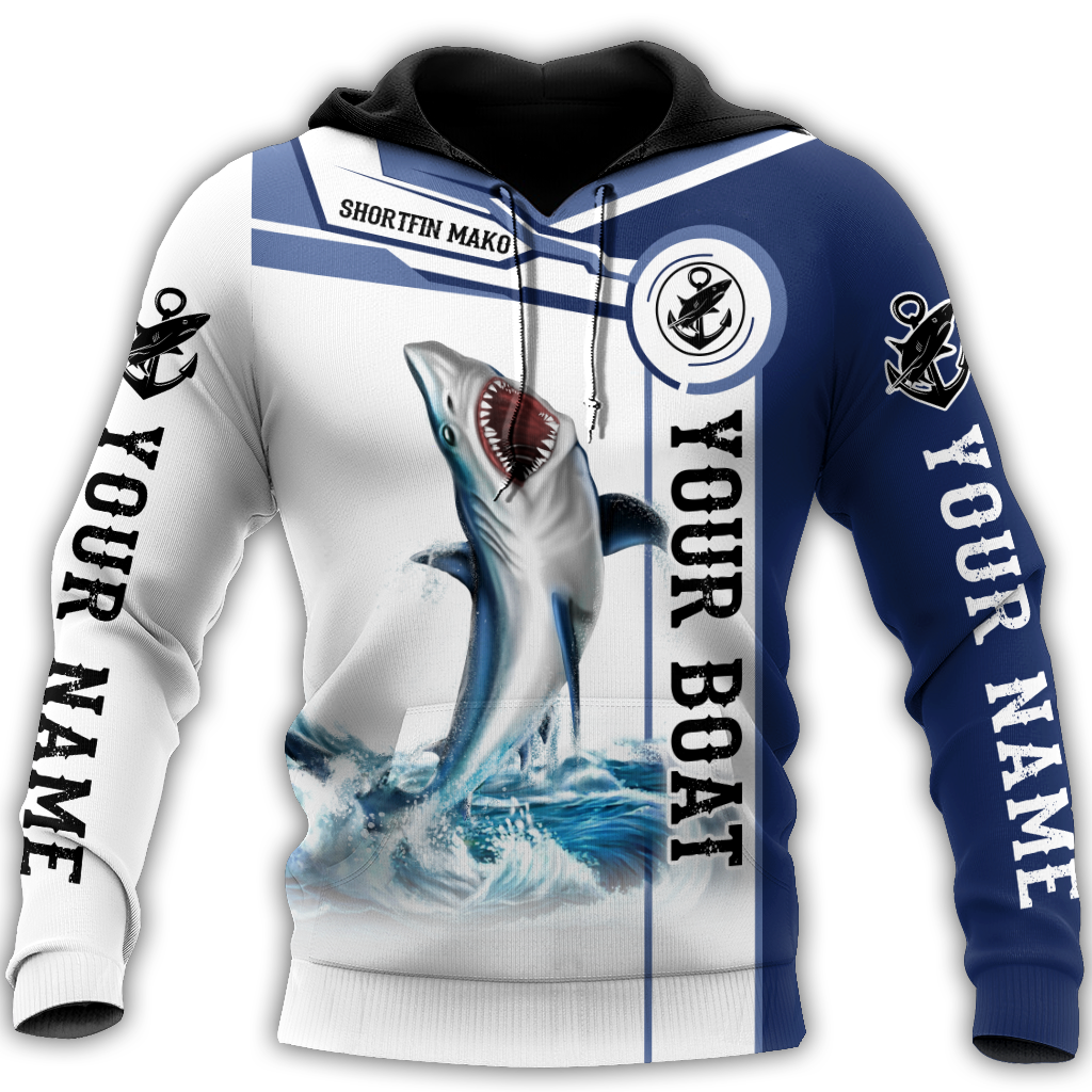 Custom name Shortfin Mako fishing Catch and Release 3D Design print shirts