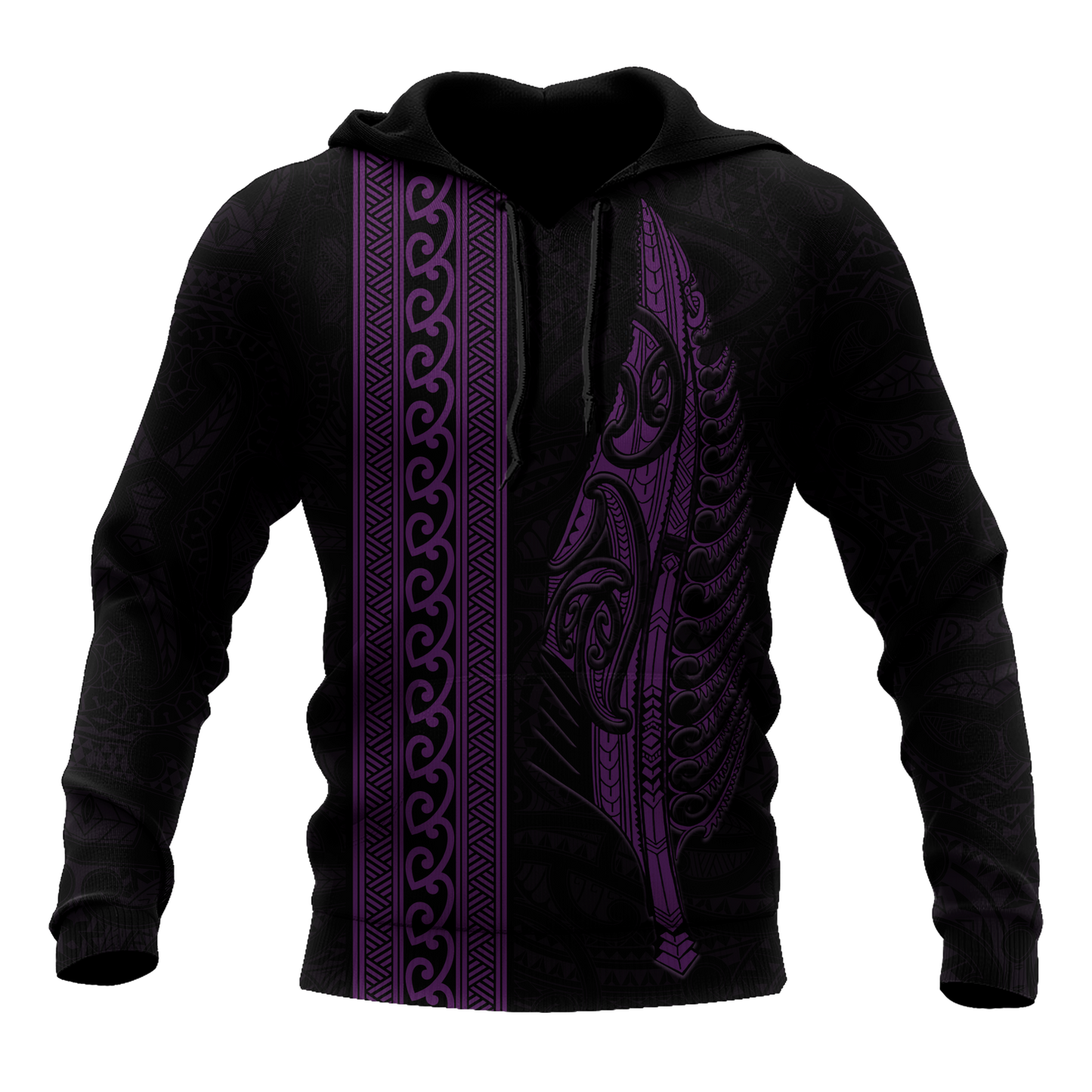 Maori Silver Fern Purple 3D All Over Printed Unisex Shirts