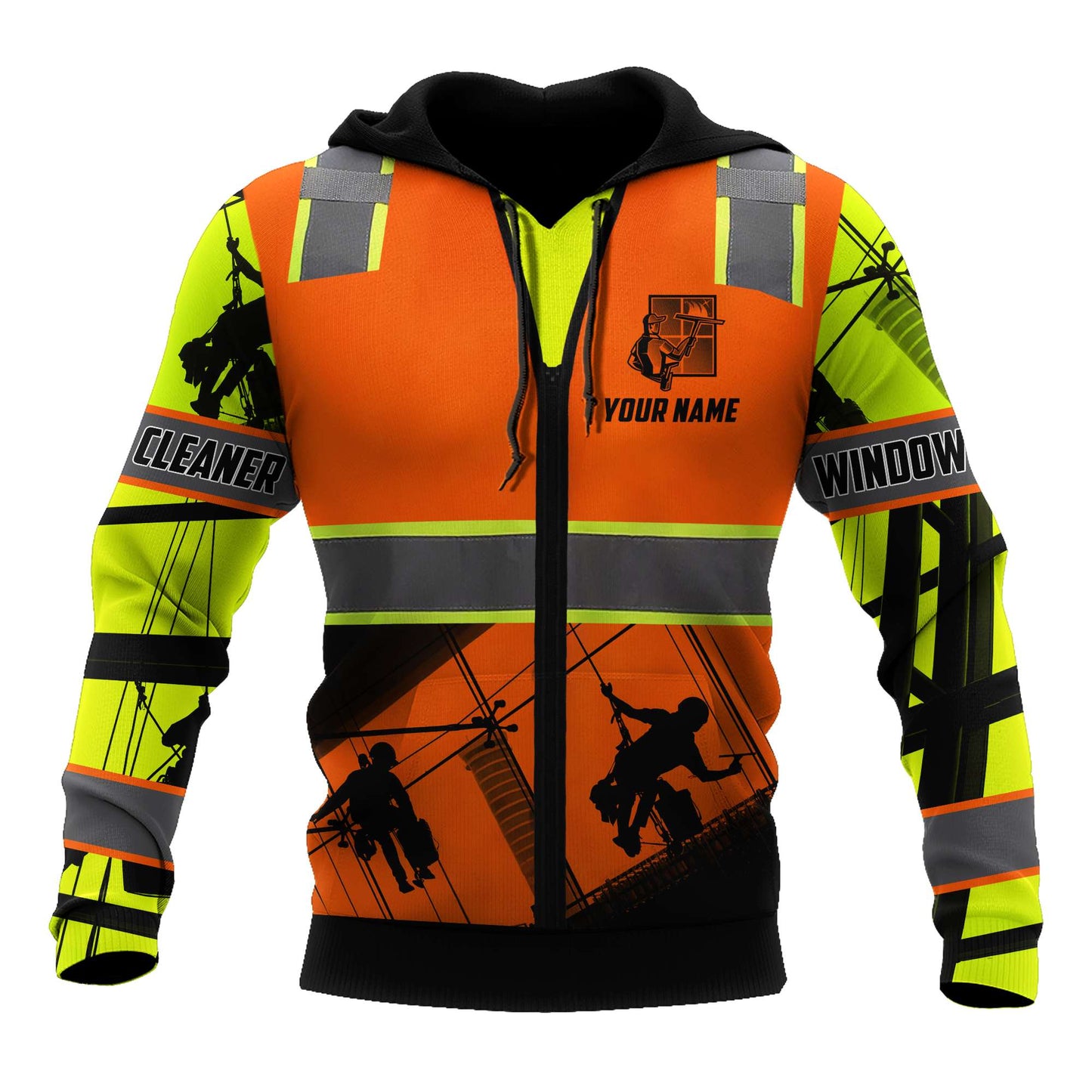Premium Personalized 3D Printed Window Cleaner Shirts Badass MEI