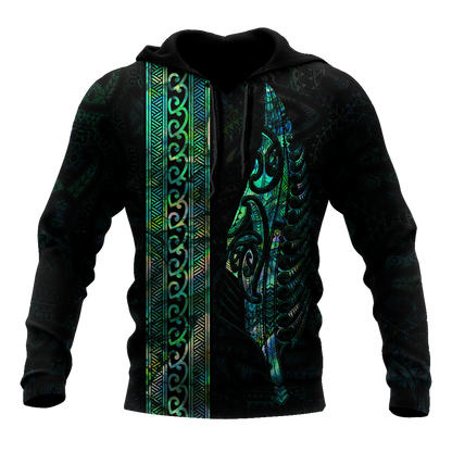 Maori Silver Fern Paua Shell 3D All Over Printed Unisex Shirts