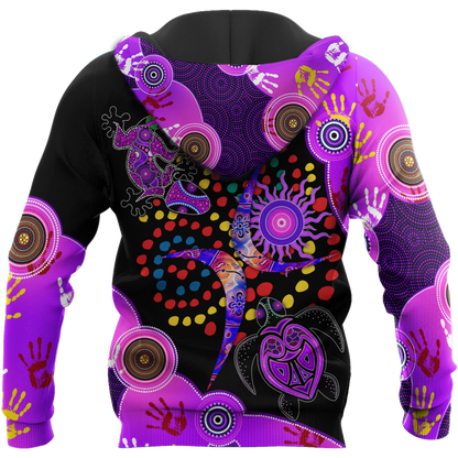 Aboriginal Naidoc Week 2021 Purple Turtle Lizard 3D print shirts
