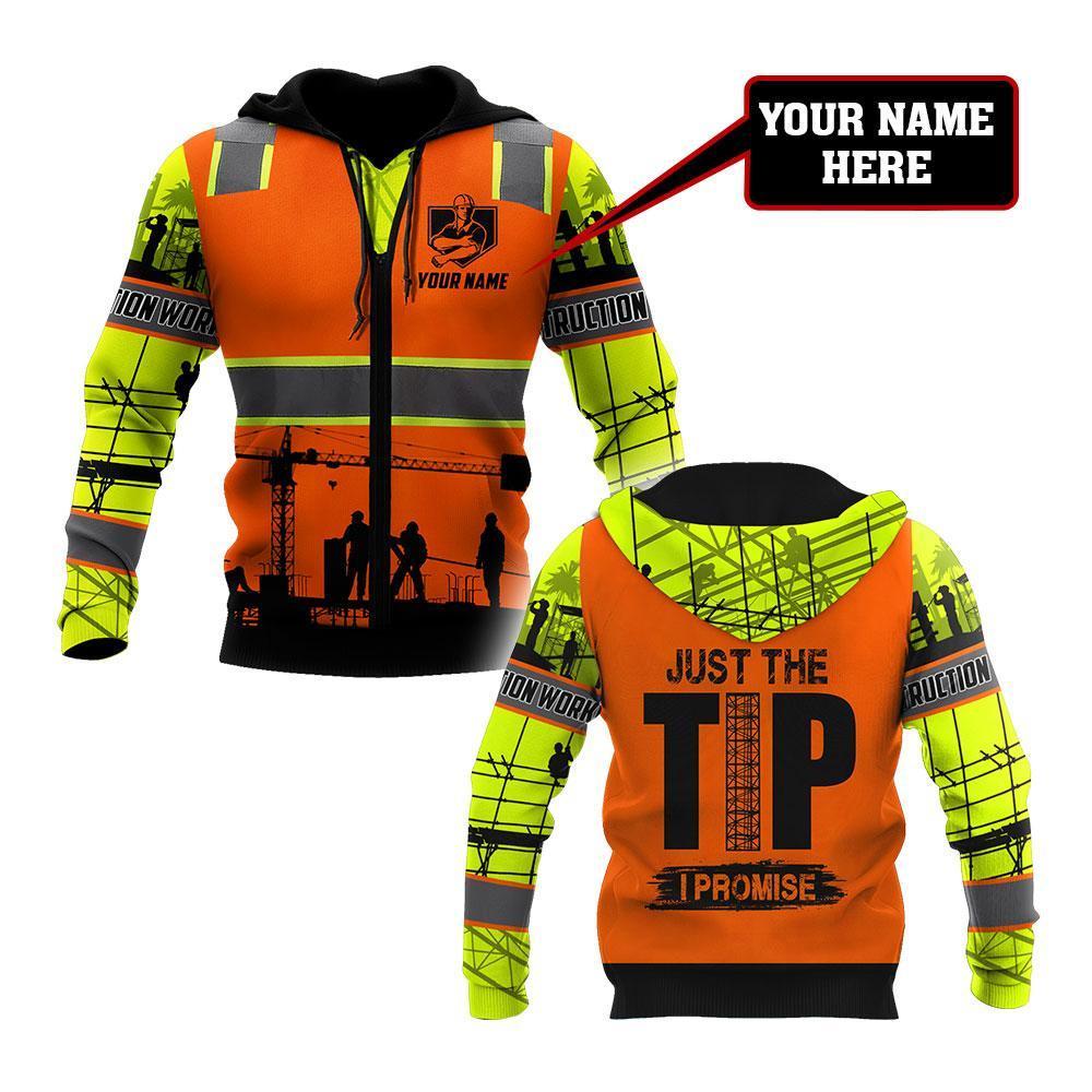 Construction Worker Safety Just a Tip I Promise Custom name 3D Printed Shirts
