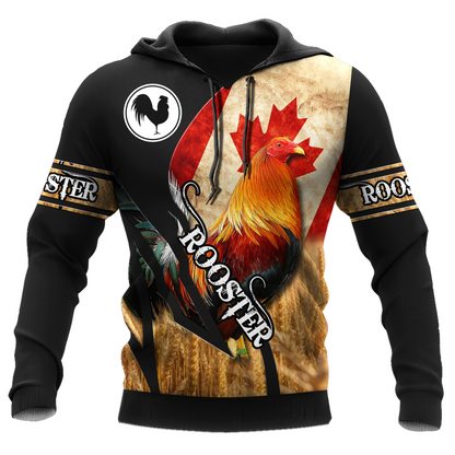Personalized Canadian Rooster 3D Printed Unisex Shirt