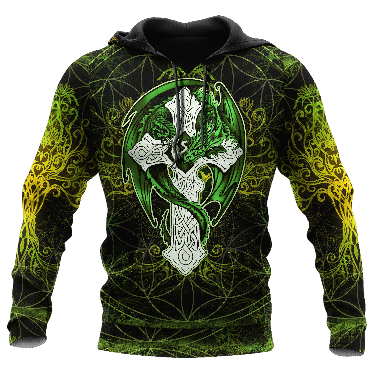 Celtic Dragon Cross Irish Saint Patrick's Day 3D All Over Printed Unisex Shirts TN