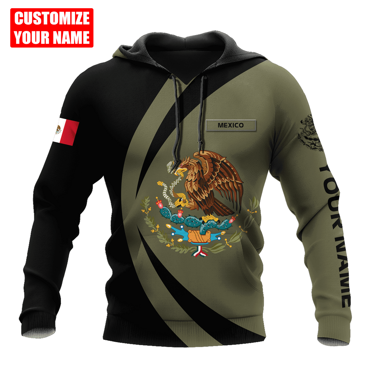 Personalized Name Mexico 3D All Over Printed Unisex Shirts Pi12072107