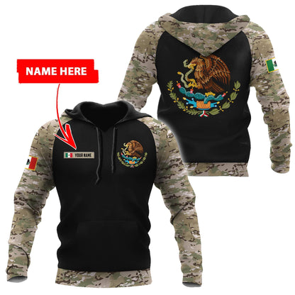 Mexico Coat Of Arms no02 Personalized Name 3D Unisex Shirts