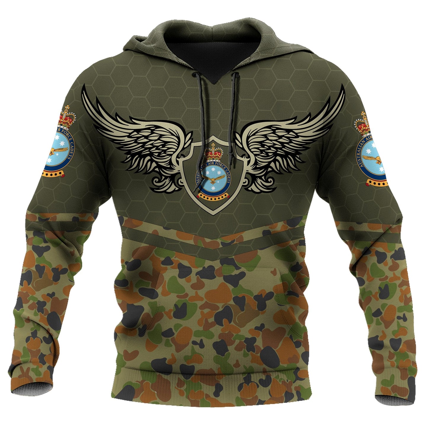 Premium Personalized Australian Air Force Camo Anzac Day 3D Printed Hoodie