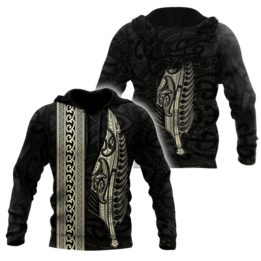 Maori Silver Fern Gold 3D Printed Unisex Shirts