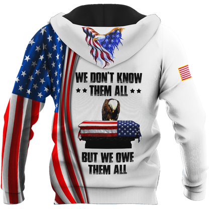 US Veteran 3D All Over Printed Unisex Hoodie