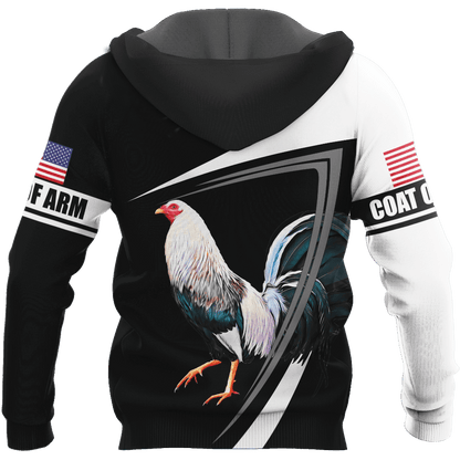 Personalized American Rooster 3D Printed Unisex Shirt