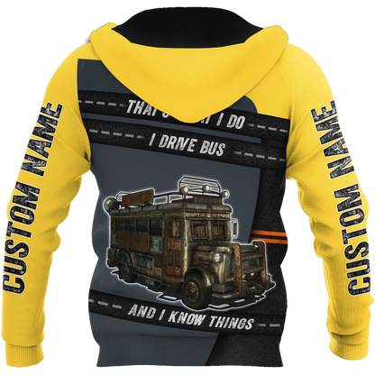 Premium Unisex Custom Name All Over Printed Bus Driver Shirts MEI