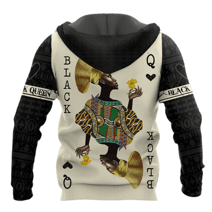 African Culture Black Queen Unisex Hoodie ML