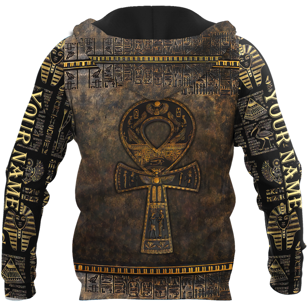 Custom name Pharaoh Ancient Egypt Ankh 3D design print shirts
