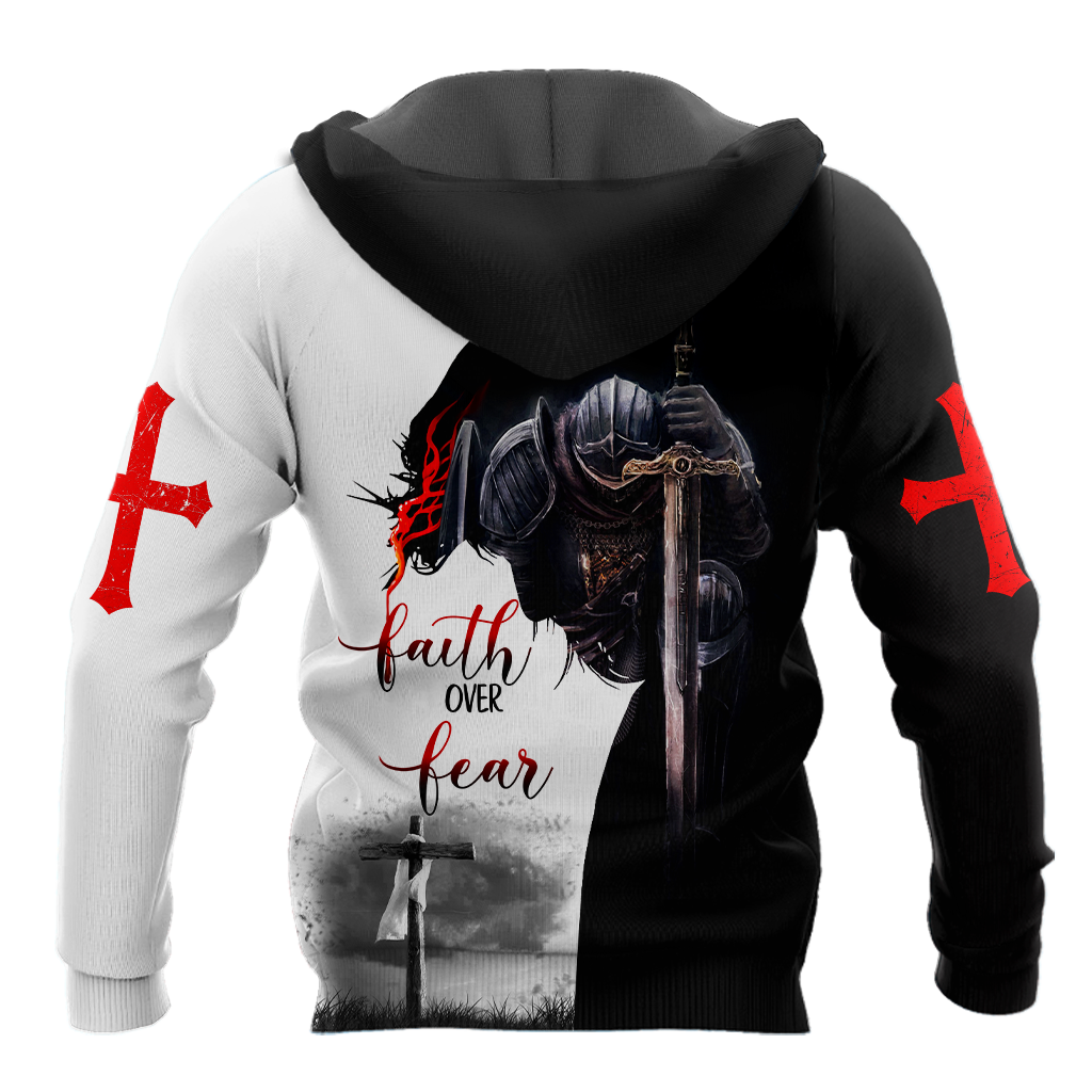 Jesus Christ Faith Over Fear 3D Printed Hoodie, T-Shirt for Men and Women