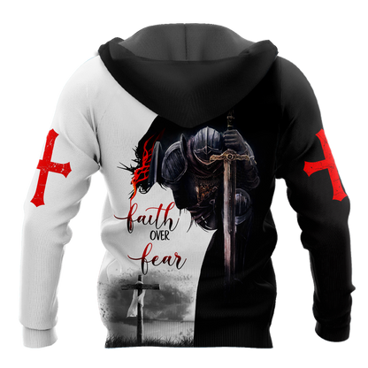 Jesus Christ Faith Over Fear 3D Printed Hoodie, T-Shirt for Men and Women