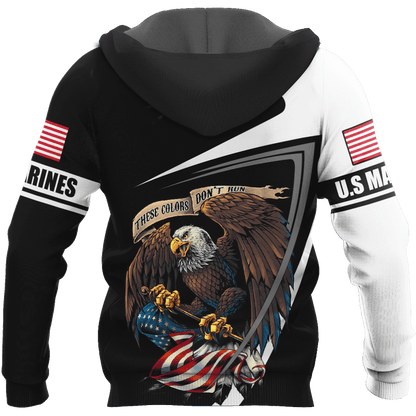 Custom name US Marine Corps Veteran 3D printed shirts Proud Military