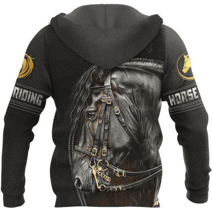 Personalized Name Rodeo 3D All Over Printed Unisex Shirts Black Horse