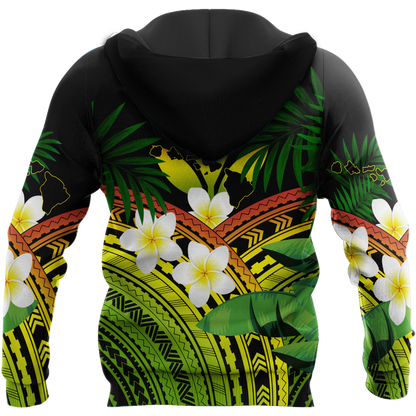 Polynesian Habiscus Kanaka Hawaii 3D Unisex Hoodie