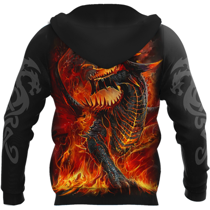 Premium Dragon 3D All Over Printed Unisex Shirts Fire Dragon