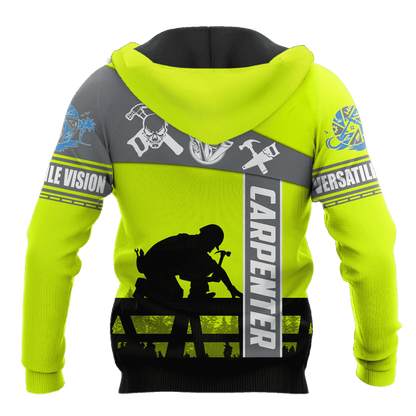 Personalized Name Carpenter 3D All Over Printed Unisex Shirts Green Neon Ver 2 DA09102104