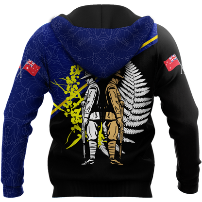 Tmarc Tee Anzac Day blue version Australia and Kiwi 3D print shirts