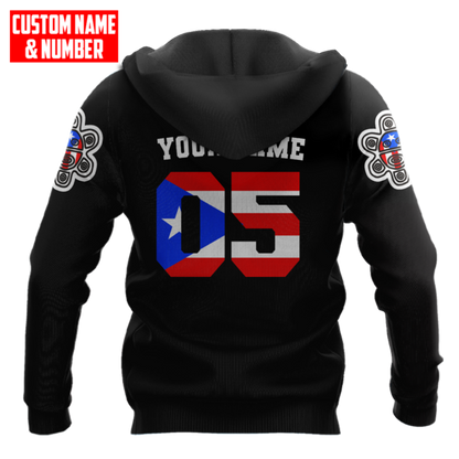 Customize Name And Number Puerto Rico 3D All Over Printed Unisex Shirts