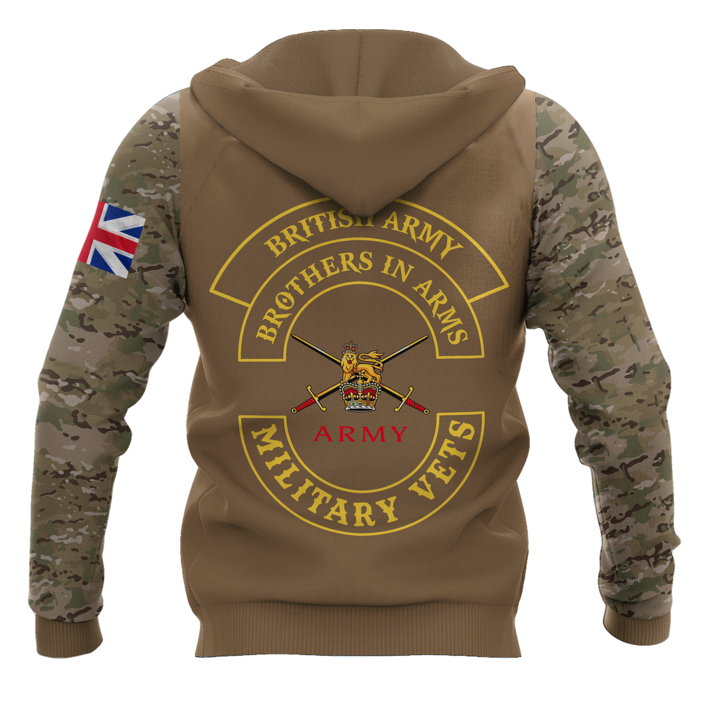 Custom name British Army Brothers in arms UK Veteran 3D print shirts