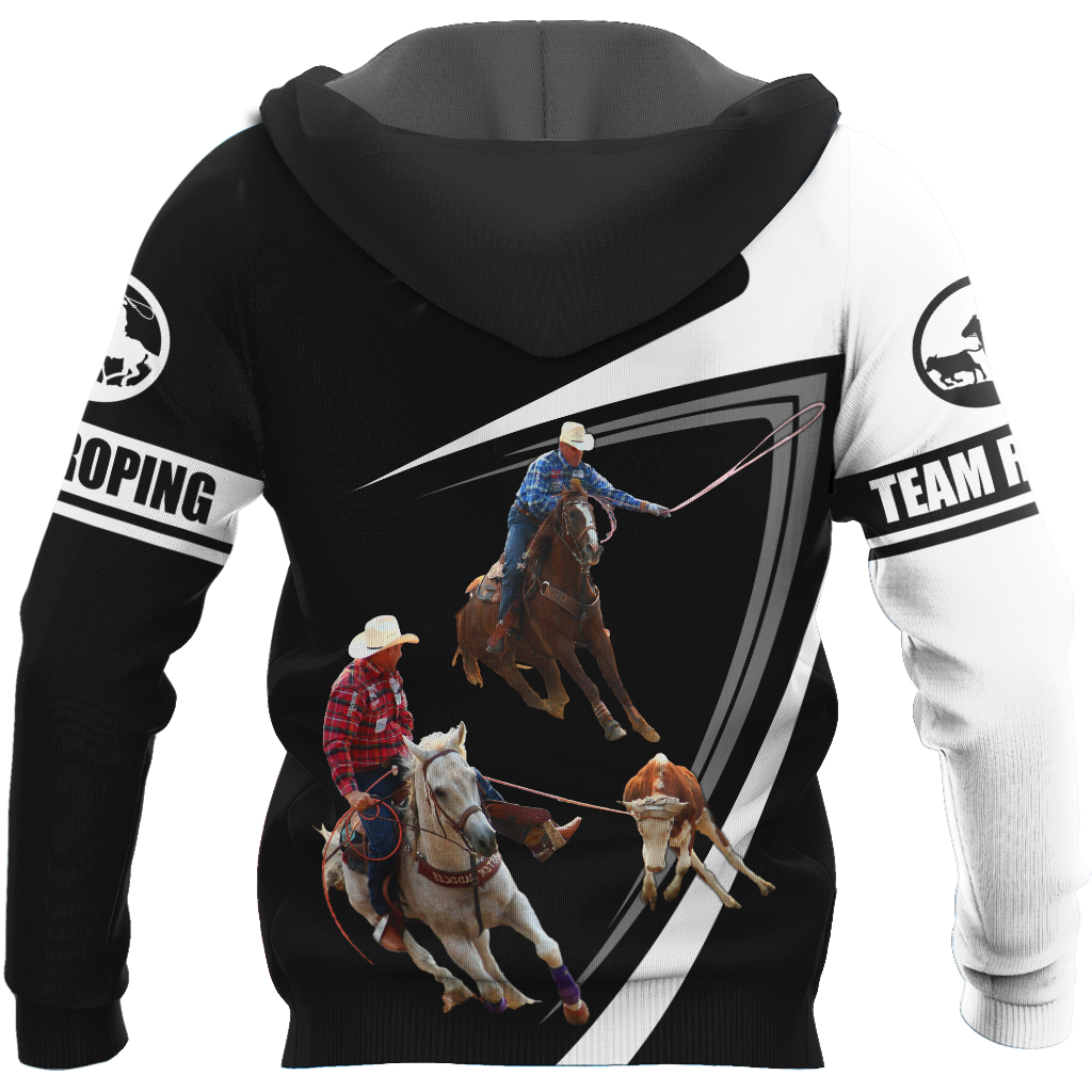 Personalized Name Bull Riding 3D All Over Printed Unisex Shirts Team Roping
