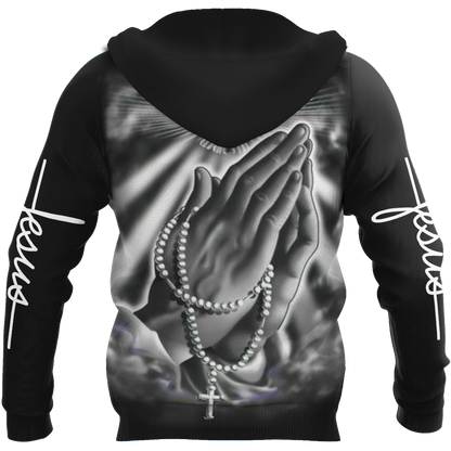 Jesus Christ Bless Hand 3D Printed Hoodie, T-Shirt for Men and Women