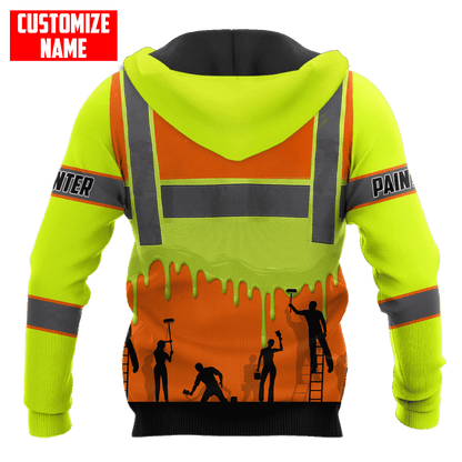 Tmarc Tee Personalized Name Painter 3D All Over Printed Unisex Shirts Safety