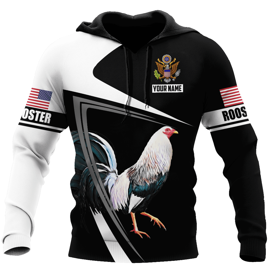Personalized Rooster 3D Printed Unisex Shirt