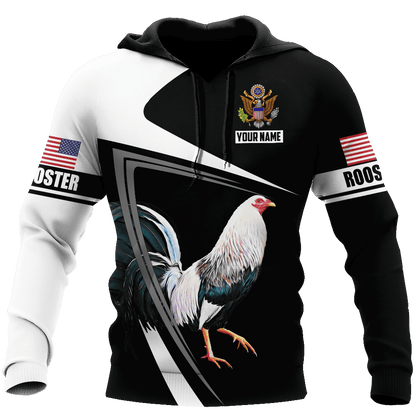 Personalized Rooster 3D Printed Unisex Shirt