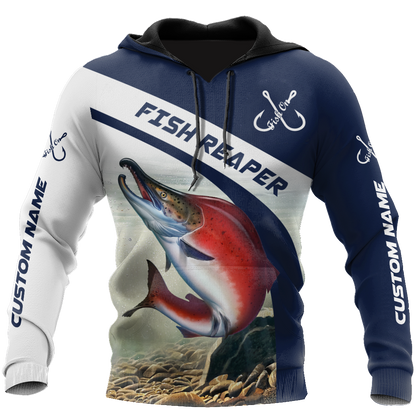 Custom name Trout-Salmon fishing design 3d print shirts