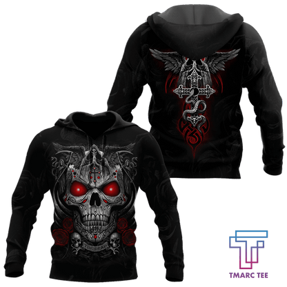 Tmarc Tee Blessing Skull 3D All Over Printed Unisex Shirts