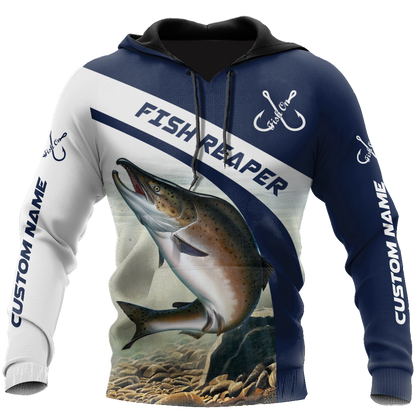 Custom name Trout-Salmon fishing design 3d print shirts