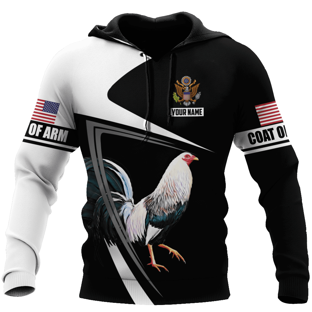 Personalized American Rooster 3D Printed Unisex Shirt