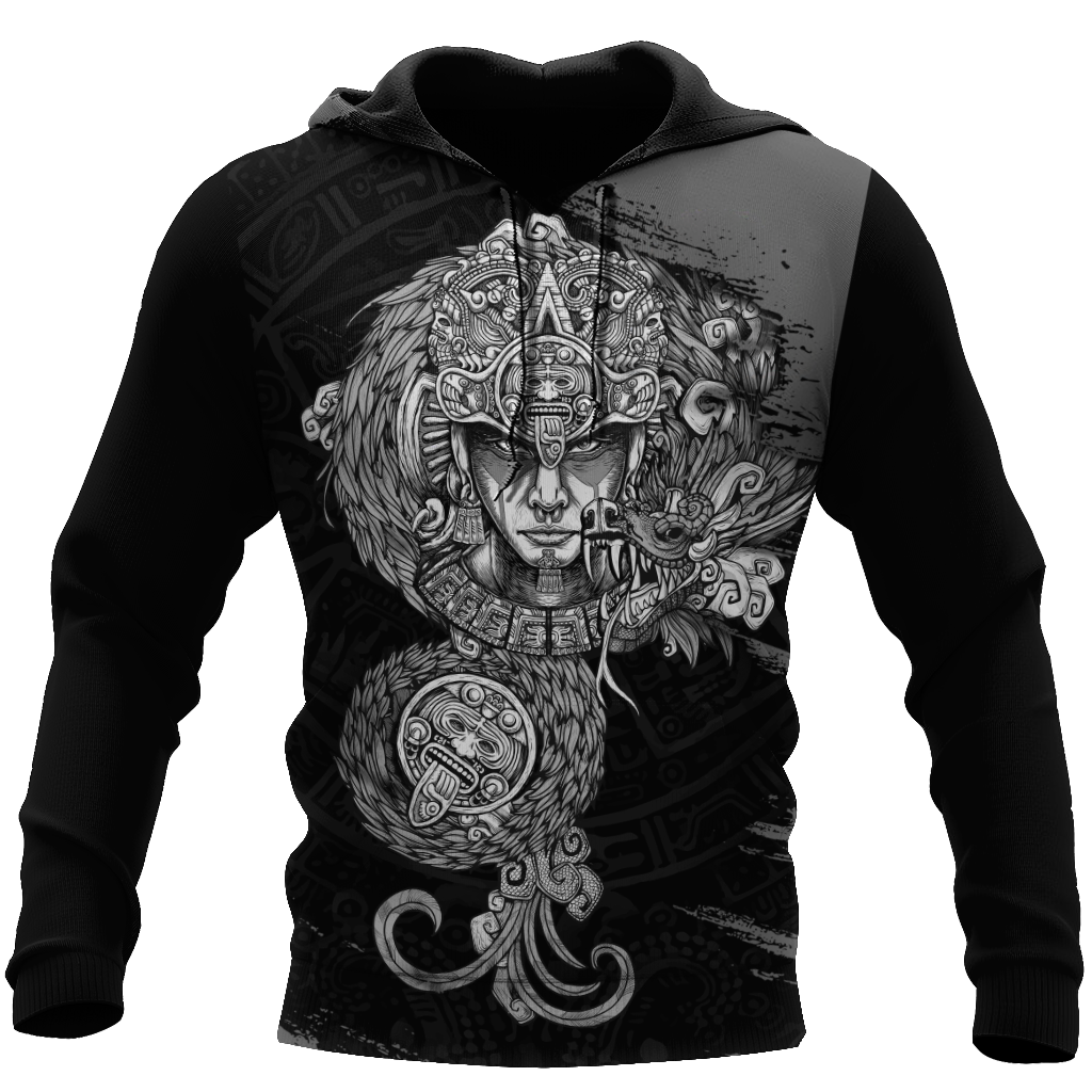 Aztec Warrior 3D All Over Printed Unisex Hoodie no1