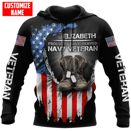 Proud To Have Served Navy Veteran 3D All Over Printed For Man And Women