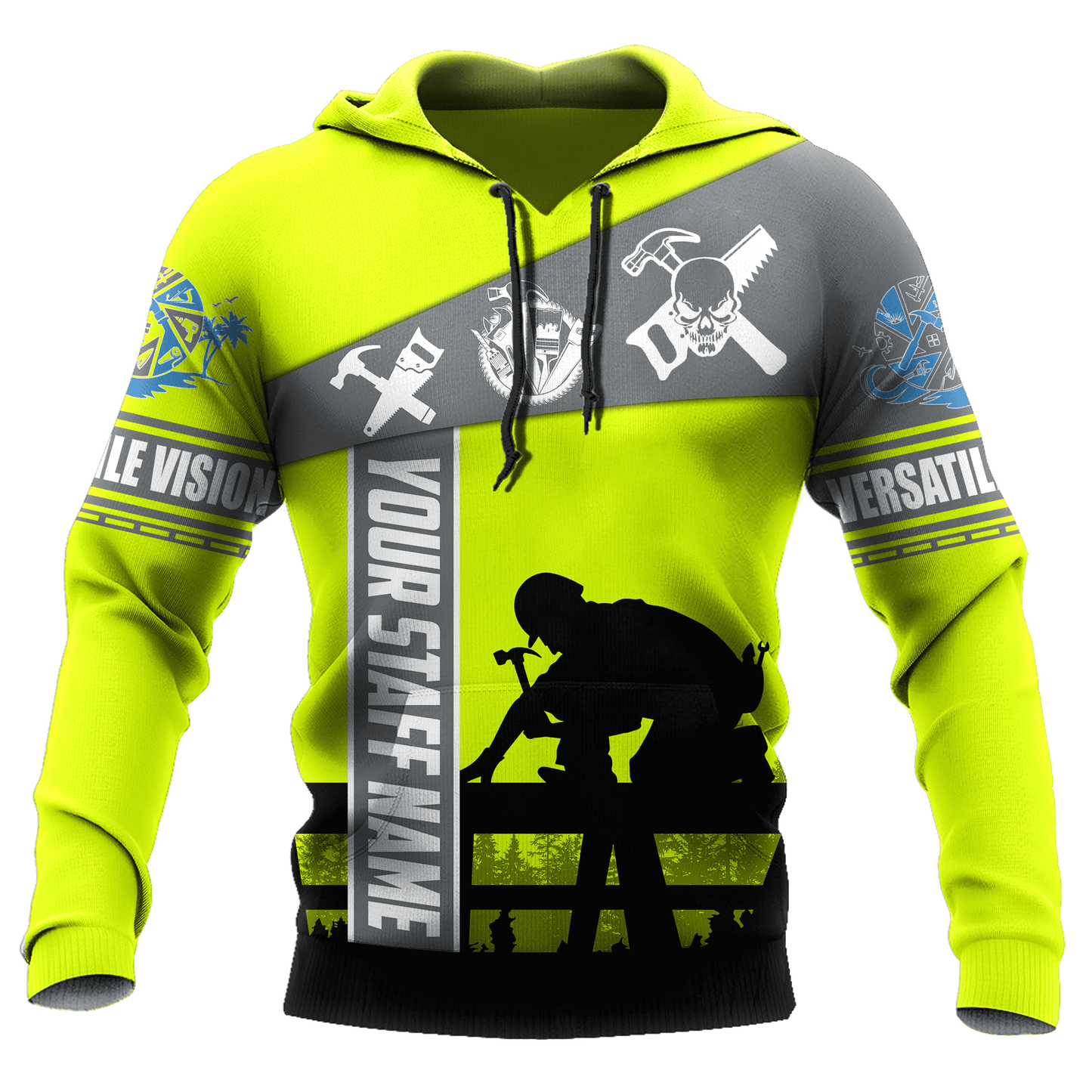 Personalized Name Carpenter 3D All Over Printed Unisex Shirts Green Neon Ver 2 DA09102104