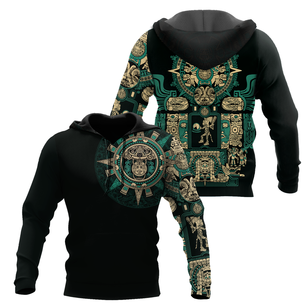 Aztec Mexican Blue 3D All Over Printed Unisex Shirts no1