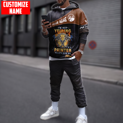 Tmarctee Customized Name House Painter 3D All Over Printed Combo Hoodie + Sweatpant HP28 SN28102104