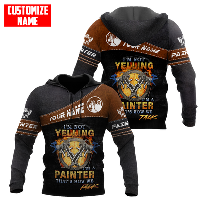 Tmarc Tee Personalized Name Painter 3D All Over Printed Unisex Shirts Leather Texture Ver 2