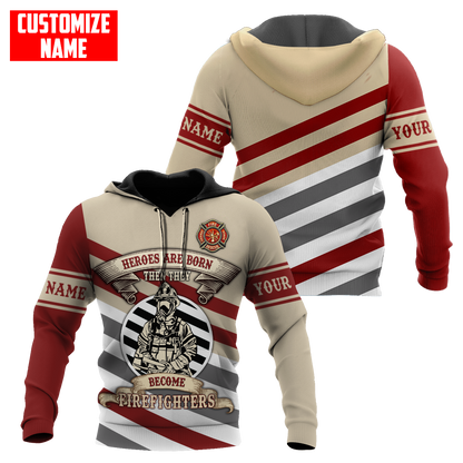 Customize Name Firefighter 3D All Over Printed Unisex Shirts
