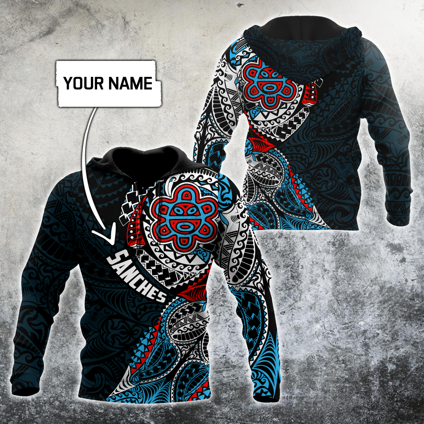 Customize Name Puerto Rico Tattoo Hoodie For Men And Women