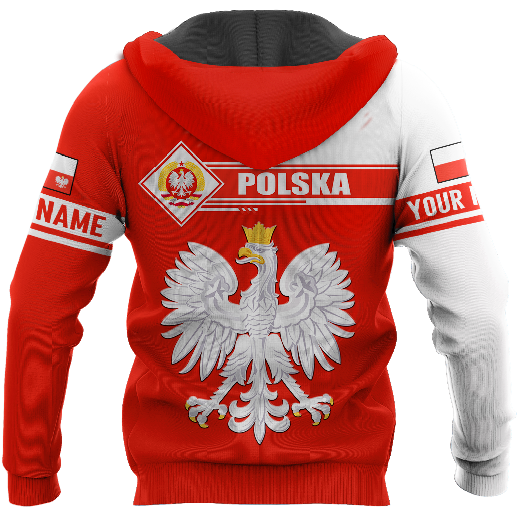 Personalized Polska 3D All Over Printed Unisex Hoodie New